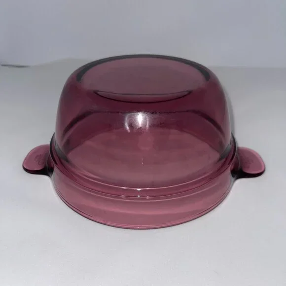 Rare Vintage Corning Ware Double Boiler Insert Lid V20B Vision Purple Cranberry